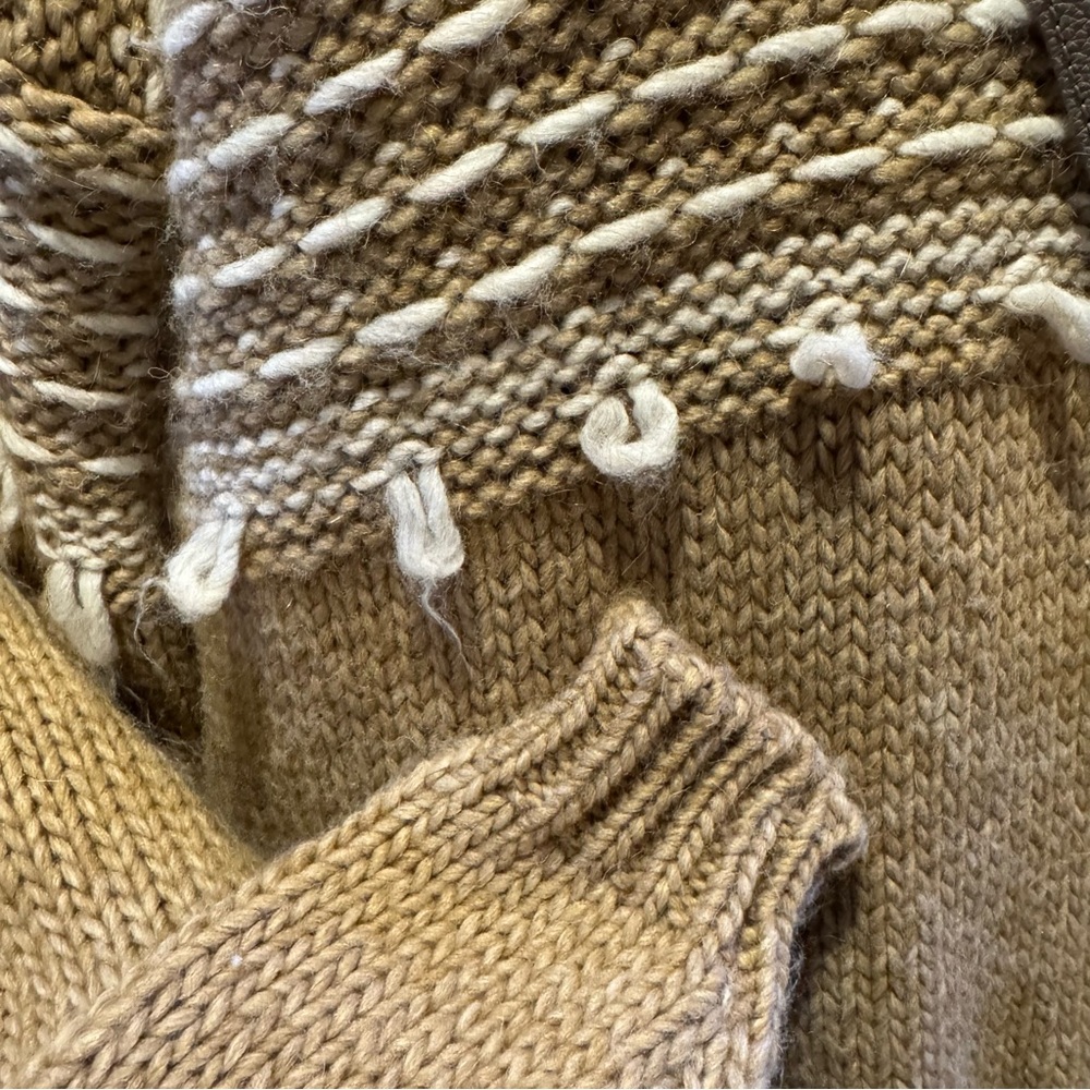 Anthropologie Elsamanda Italian Wool Alpaca Striped Sweater S Oversized Chunky - Picture 8 of 11